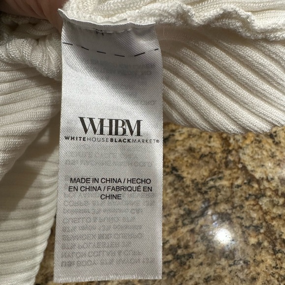 WHBM White House Black Market Fitted Ribbed Sweater Cardigan Shirt Size XL - Picture 7 of 8